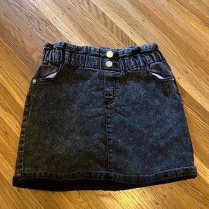 justice black jean skirt size 14 girls